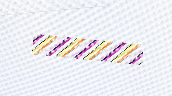 Colorful Diagonal Stripe Key Fob